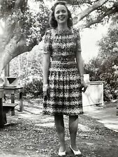 UJ Photograph Pretty Happy Lovely Lady Smiling Beautiful Woman Dress 1950's picture