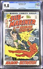 SUB-MARINER #44 - CGC 9.8 - WP - NM/MT - GIL KANE COVER - HUMAN TORCH picture