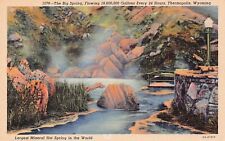 Thermopolis Yellowstone Park WY Wyoming Beartooth Mtns Scenic Vtg Postcard D15 picture
