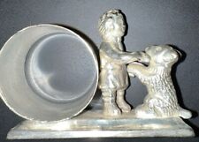 Vintage Collectible Napkin Ring Child With Dog picture