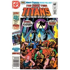 New Teen Titans (1980 series) #21 Newsstand in VF minus condition. DC comics [a` picture