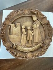 Vintage Notre Dame de la Salette Carved Wood Resin Wall Hanging  picture