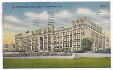 Postcard Linen PA Wilkes-Barre Pennsylvania 1947 G.A.R. Memorial High School E23 picture