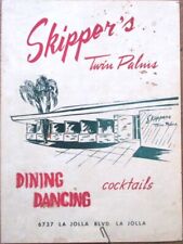 La Jolla, CA 1940s Tiki Menu, Skipper's Twin Palms Cocktails Gay Scene San Diego picture