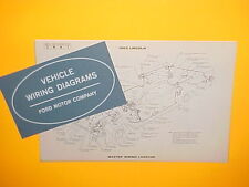 1963 LINCOLN CONTINENTAL CONVERTIBLE SEDAN FACTORY ORIGINAL WIRING DIAGRAMS OEM picture
