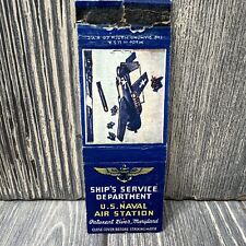 Vintage Ship's Service Department Naval Air Station Matchbook Advertisement picture
