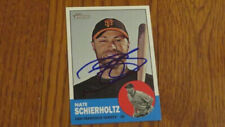 Nate Schierholtz Autographed Hand Signed Card San Francisco Giants Topps picture