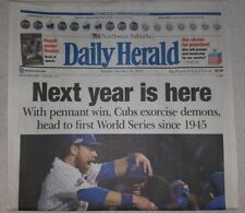 10/23/2016 Chicago Daily Herald Cubs Win NLCS 1st World Series Snce 45 Newspaper picture