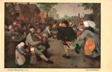 Vintage Postcard Pieter Bruegel D. A. Bauernkirmes Flemish Renaissance Painting picture