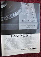 1977 MARANTZ Model 6300 Turntable Record Player Print Ad ~ I am Music picture