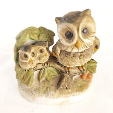 Vintage Homeco Mother  Owl And Two Baby Owlets Ceramic Figurine  picture