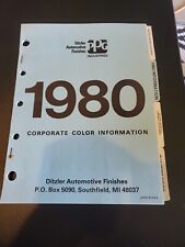 VTG Ditzler Automotive Production Color Book Paint Chips 1980 Cars Sample picture