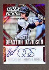 2014 Prizm Draft Picks Prospects Signatures #32 Braxton Davidson Red SP #/100 picture