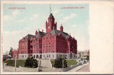 c1900s LOS ANGELES California Postcard (Old) COUNTY COURT HOUSE / Street View picture