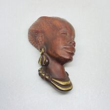 Very Rare 1950s Gmundner Keramik Austria African Woman Queen Wall Art G.K Fink 0 picture