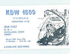 Pre-1980 RADIO CARD - Haviland - Near Fort Wayne & Lima & Muncie OH AH1511 picture