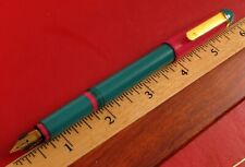 VINTAGE PINK GREEN GOLD TONE MADE IN GERMANY FOUNTAIN PEN AWESOME QUALITY  picture
