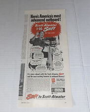 Vintage 1940s Scott-Atwater Print AD 1-16 Shift Outboard Boat Motor Minneapolis picture