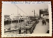 VTG 1940s Photo San Francisco CA Fisherman’s Wharf View Fishing Boats Tarantinos picture