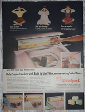 1956 Whirlpool Vintage Print Ad Washer Home Laundry Pink Clean Wash St Joseph MI picture