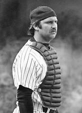 Catcher Thurman Munson Of The New York Yankees 1970s Old Baseball Photo picture