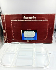 Vintage Amanda Guzzini Lucite 7 Compartment Vegetable/Appetizer Tray ~ 1970s picture