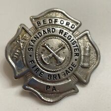 Vintage Bedford PA Fire Department Standard Register Fire Brigade Badge 1.75