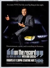 On The Record With Bob Costas On HBO Late Night Promo 2003 Full Page Print Ad picture