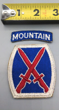 WWII/2 US Army 10th Mountain Division patch with un-attached tab NOS. picture