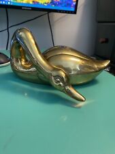 Brass Swan bent neck  Brass Sculpture Andrea By Sadek picture