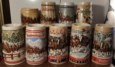 Budweiser Holiday 1980-1988 (9) Series Collector Steins picture