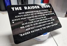 Las Vegas Raiders 12x8 Raider Code Metal Sign Garage Backyard Oakland Nation Los picture