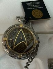 Star Trek Franklin Mint Starfleet Pocket Watch with case new picture