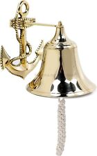 Maritime Ocean Premium Brass Polished Hanging Anchor Ship Metal Bell Home Decor picture
