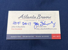 John Schuerholz Autograph Business Card Atlanta Braves Signed picture