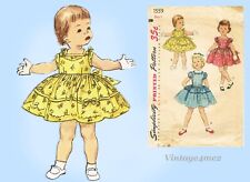 Simplicity 1559: 1950s Sweet Toddler Girls Dress Size 1 Vintage Sewing Pattern picture