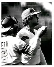 LG919 1981 Orig Russ Reed Photo MIKE HEATH CONGRATULATED JEFF JONES OAKLAND A'S picture