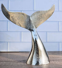 Rustic Vintage Aluminum Humpback Whale Tail Decorative Paperweight Figurine 7