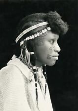 c. 1970's African Tribal Woman with Scarification Photograph ETHNOGRAPHIC picture