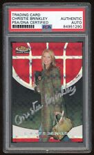 CHRISTIE BRINKLEY 2005-06 TOPPS FINEST #105 RED REFRACTOR Autograph 101/139 PSA picture
