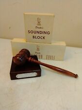 Vintage Drueke Walnut Gavel and Sounding Block - Judge / Auctioneer  picture