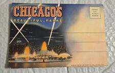 Vintage Chicago's Beautiful Parks Postcard Souvenir Folder Comiskey Wrigley M28 picture