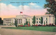 St. Louis MO Missouri, Jefferson Memorial in Forest Park, Vintage Postcard picture