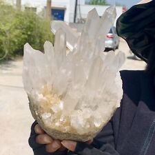 4.98LB Natural Large Himalayan quartz cluster white crystal ore Earth specimen picture