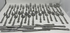 45pc Hampton Silversmiths AMERICANA CLASSIC Stainless Serving For 8 Flatware picture