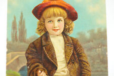 Girl Dressed Like Boy Stunning German Chromolithography Victorian High Gloss picture
