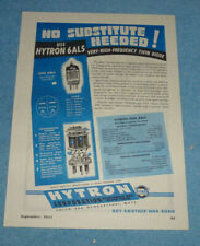 Antique 1944 Ad Hytron Tubes + Hammarlund Capacitors picture