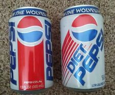 2 DIFFERENT Vintage 1996 TIMBERWOLVES PEPSI CANS -DIET AND REGULAR 12OZ ALUMINUM picture