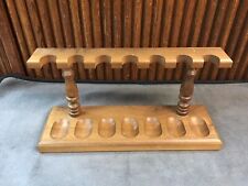 Vintage Custombilt Walnut Tobacco Pipe Rack for 7 pipes picture