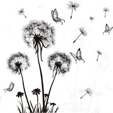 (2) Two Paper Lunch Napkins for Decoupage/Mixed Media - Dandelions Line Art picture